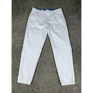 Swet Tailor Pants Mens 33x28 White Stretch Nylon Chino Performance Golf Casual